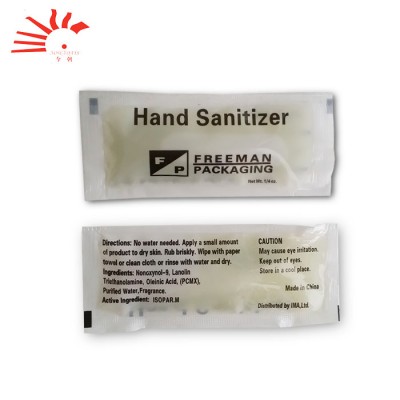 alcohol hand sanitizer gel pocket sanitizer sachet 5ml,10ml